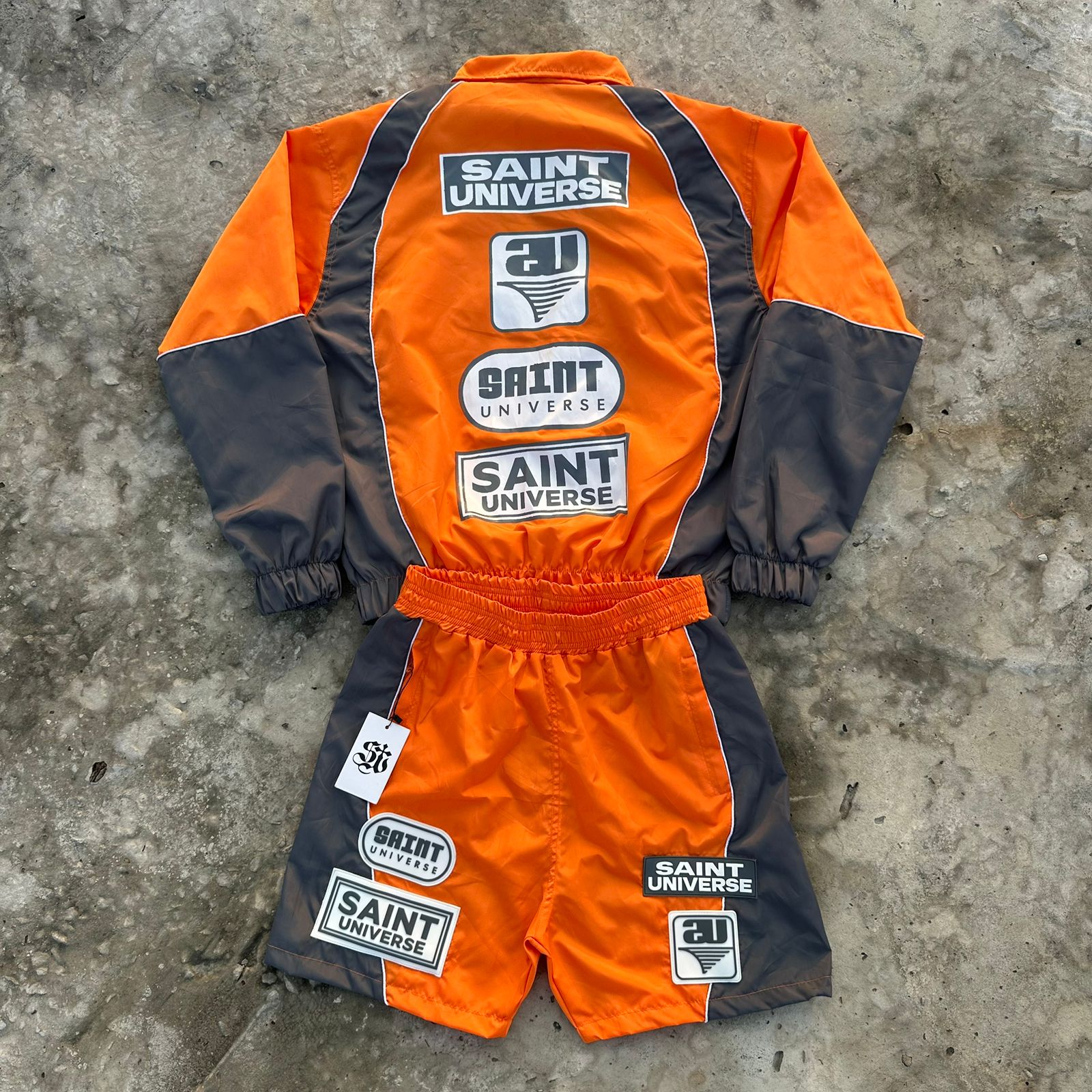 Orange/Charcoal Nylon Track Set