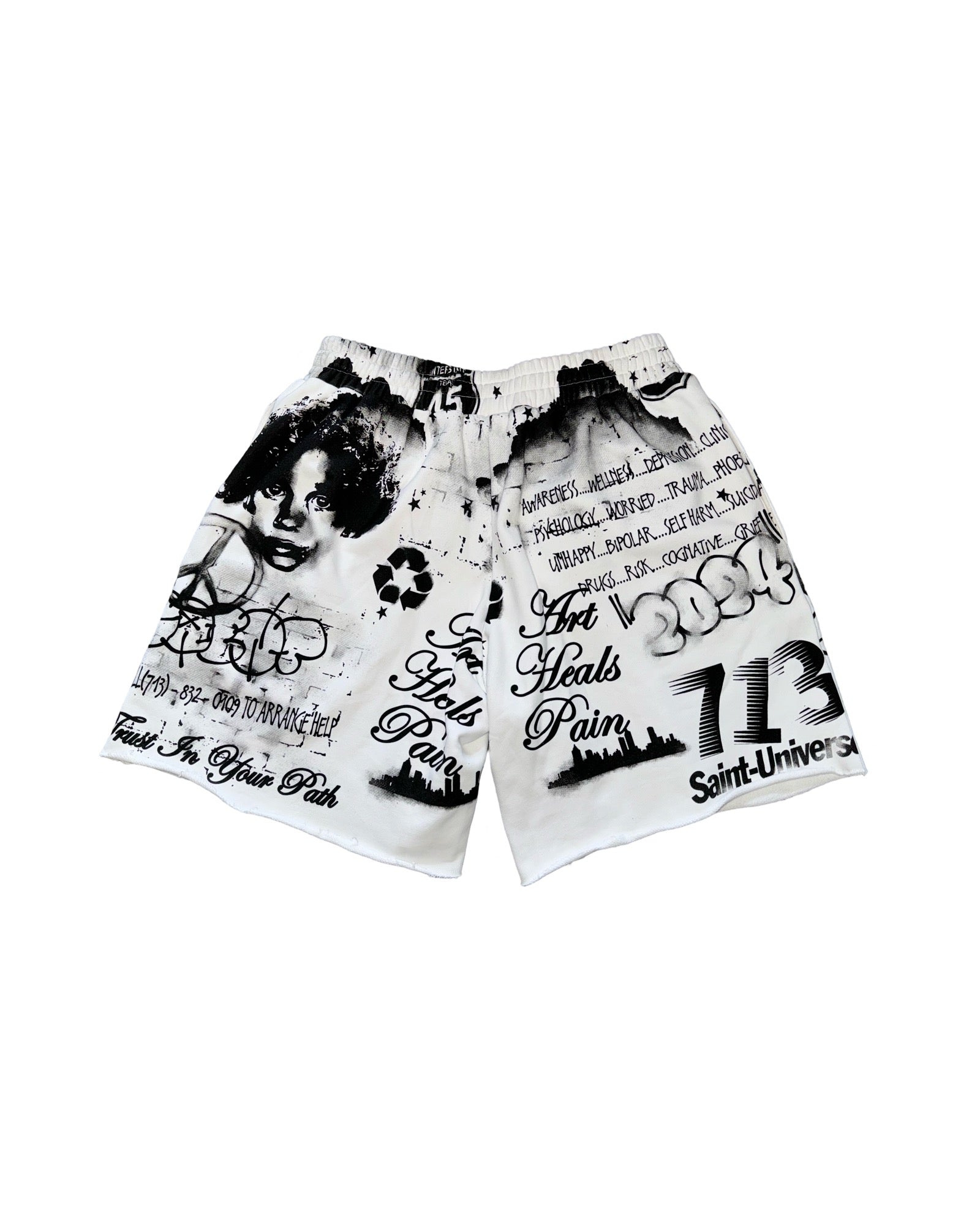 “Trust your path” Graffiti Shorts