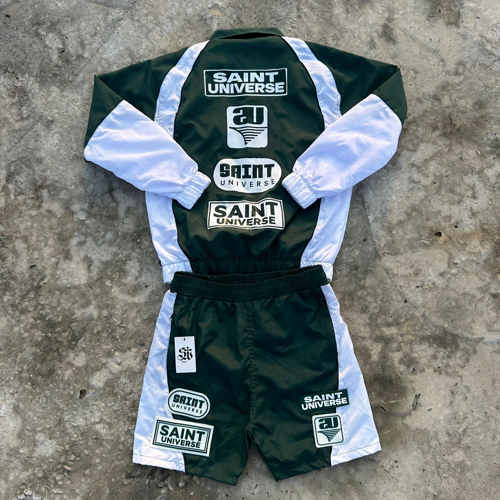 Green/White Nylon Track Set