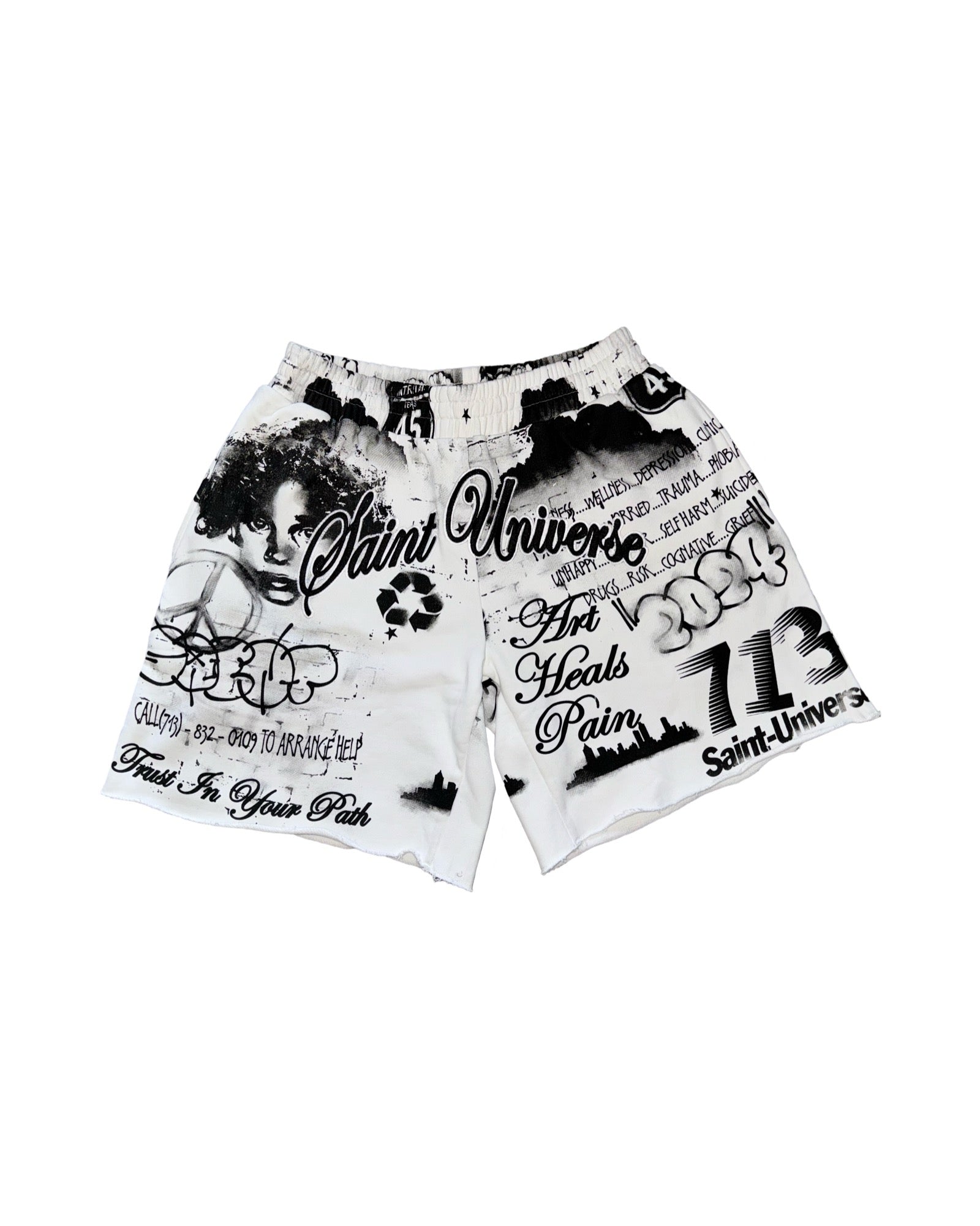 “Trust your path” Graffiti Shorts