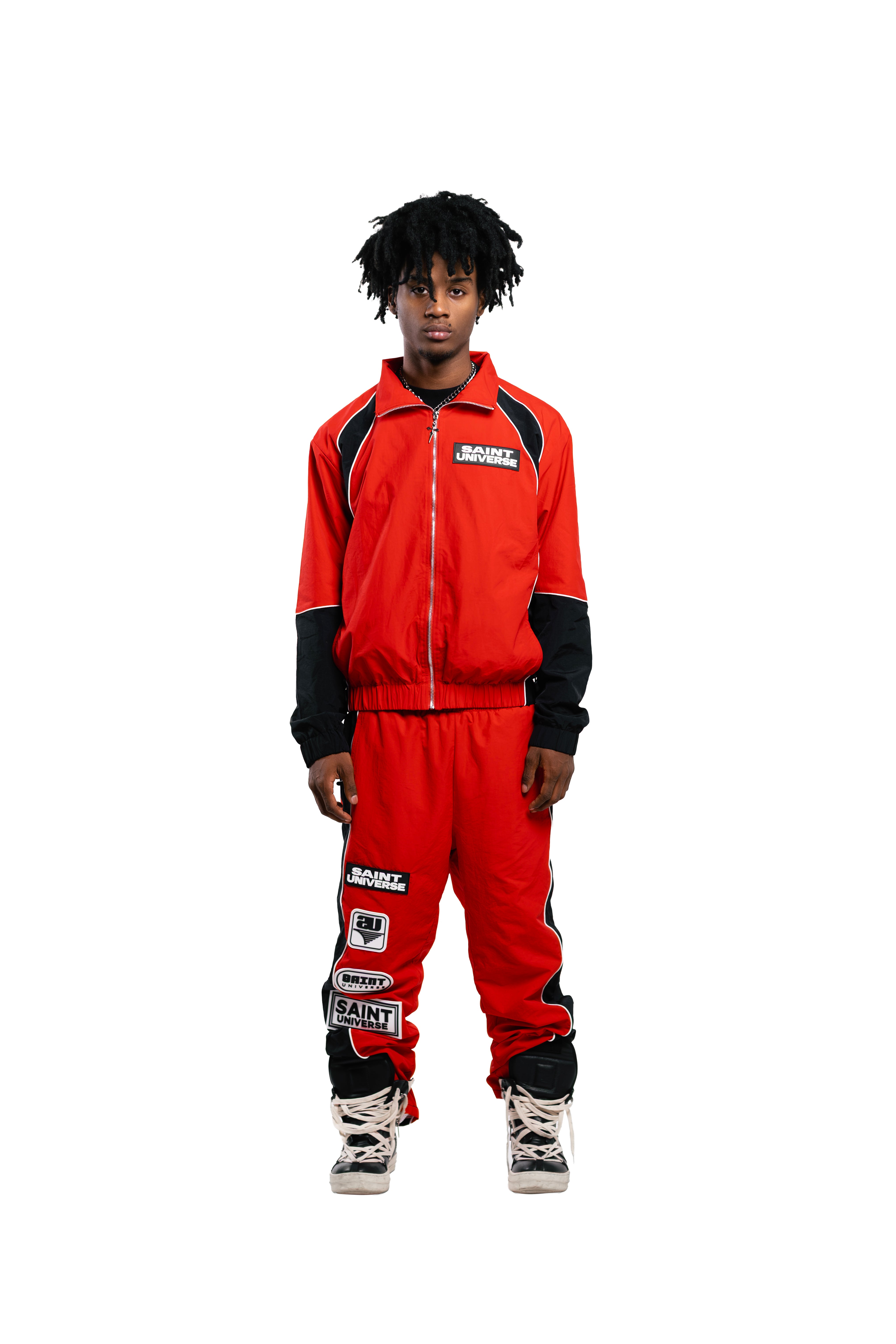 スーツ creaTTTive nylon set up Red/Black Nylon Track Set (Pants set)