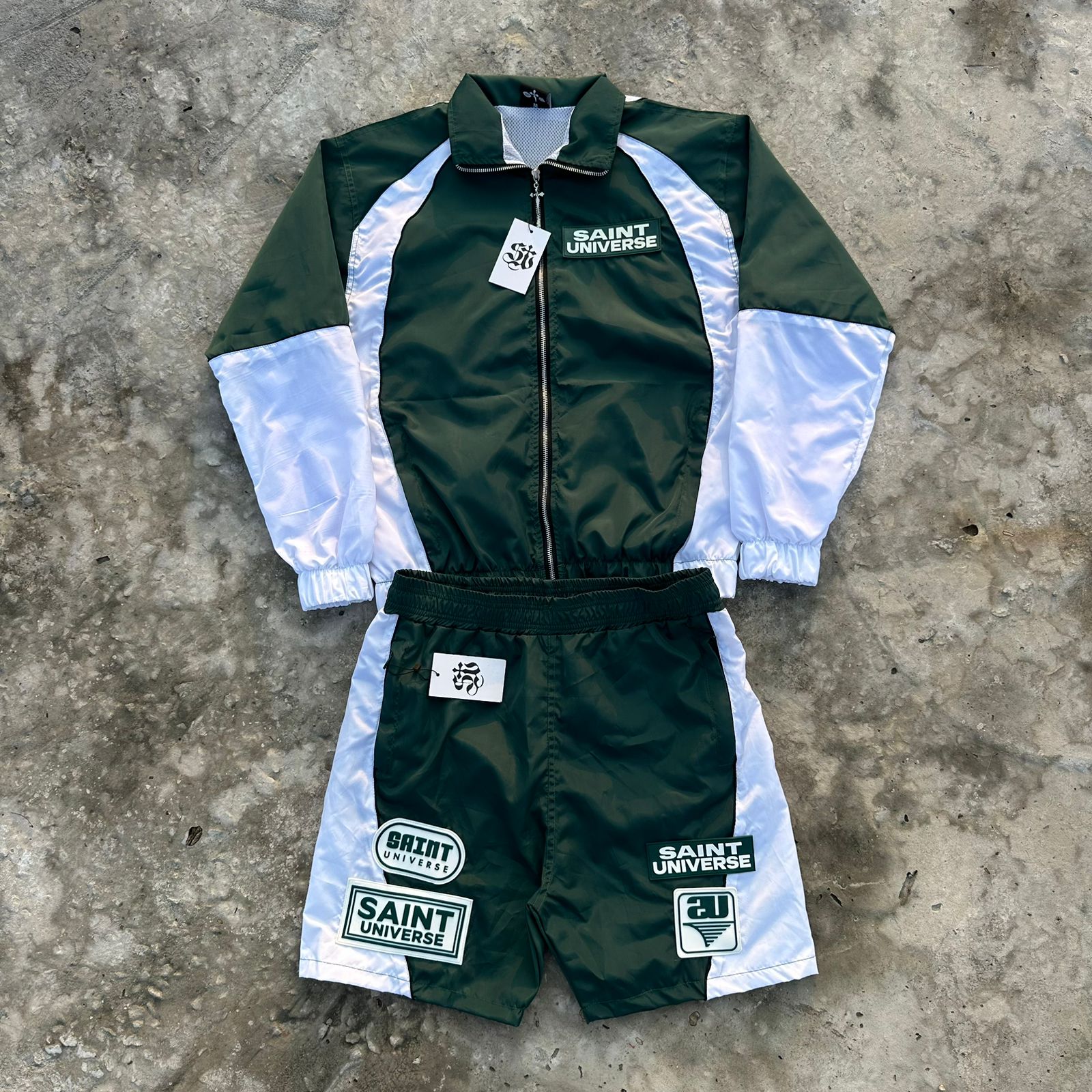 Green/White Nylon Track Set